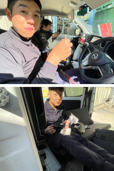 お昼中の社員(太田・片山)