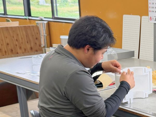 加工中の様子