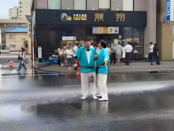 水浴びの様子①