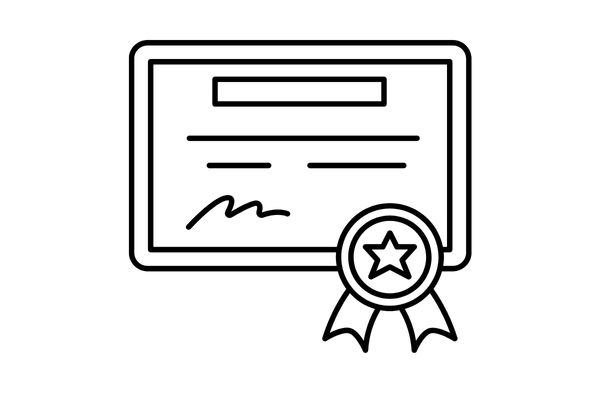 認定証のイメージの絵