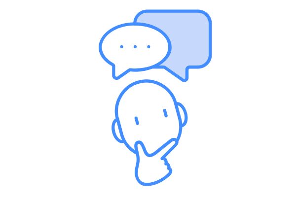 考えている人の絵
