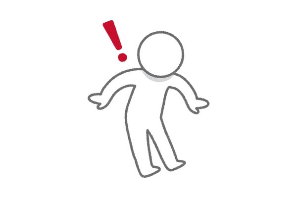 驚いた人の絵