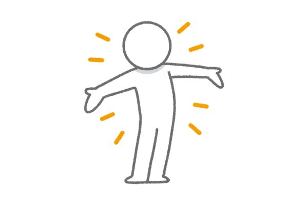 喜んでいる人の絵