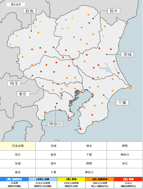 暑さ指数サイト画面