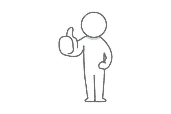 グッドをしてる人の絵